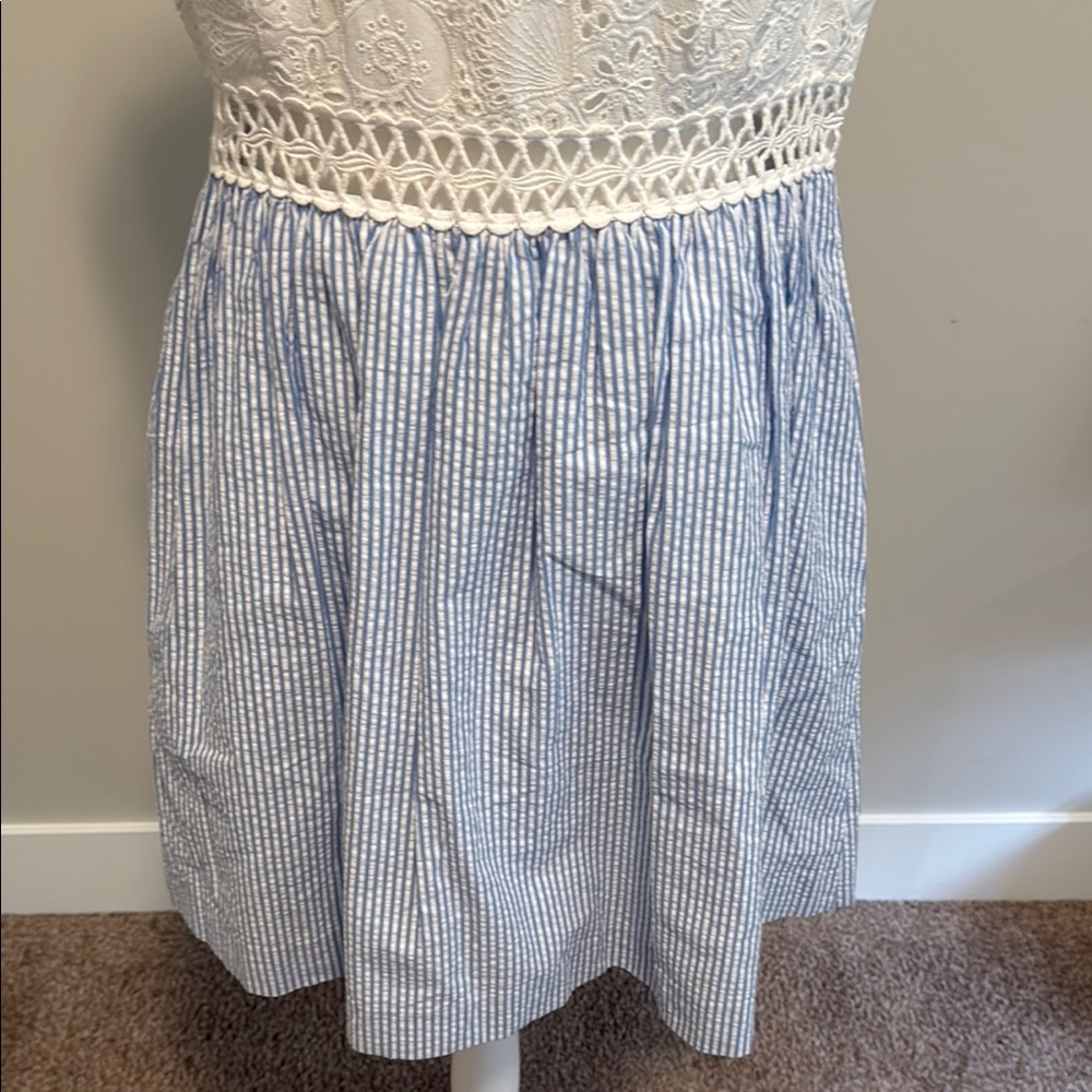 Lilly Pulitzer Alivia Dress in Bennett Blue Sz 10 - Picture 4 of 13